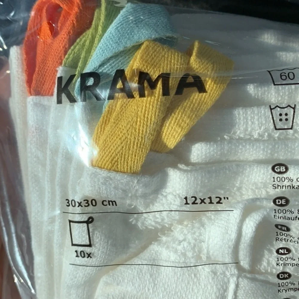 10-pk IKEA KRAMA towels bath bathroom washcloths